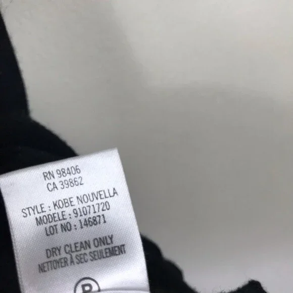 Theory Kobe Nouvella Black Lace Back Knit Wool Sweater Mini Dress Tunic S Goth - Picture 13 of 16